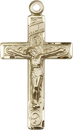 [0652GF] 14kt Gold Filled Crucifix Medal