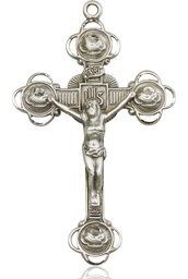 [0654SS] Sterling Silver Crucifix Medal