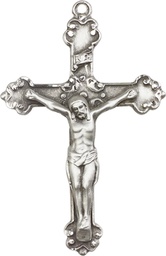 [0656SSY] Sterling Silver Crucifix Medal - With Box