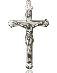 [0657SSY] Sterling Silver Crucifix Medal - With Box