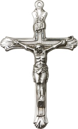 [0657SSY] Sterling Silver Crucifix Medal - With Box