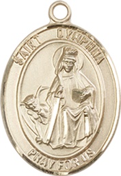 [8032GF] 14kt Gold Filled Saint Dymphna Medal
