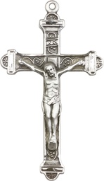 [0658SS] Sterling Silver Crucifix Medal