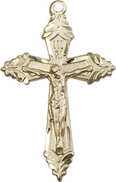[0665GFY] 14kt Gold Filled Crucifix Medal