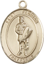 [8034GF] 14kt Gold Filled Saint Florian Medal