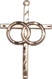 [0671GF] 14kt Gold Filled Wedding Rings Cross Medal