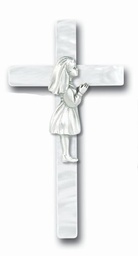 [HI-83G-7WP] 7&quot; Pearlized Communion Cross Girl - Communion