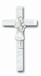 [HI-83G-7WP] 7" Pearlized Communion Cross Girl - Communion