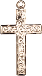 [0674YGF] 14kt Gold Filled Cross Medal