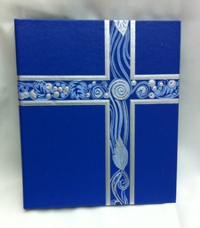 [6510] Ceremonial Binder Blue With Silver Foil