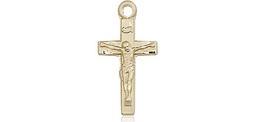 [5417KT] 14kt Gold Crucifix Medal