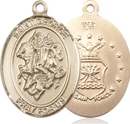 [8040GF1] 14kt Gold Filled Saint George Air Force Medal