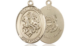 [8040GF3] 14kt Gold Filled Saint George Coast Guard Medal