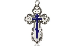[0256ESS] Sterling Silver Saint Olga Cross Medal