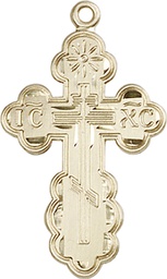 [0257GF] 14kt Gold Filled Saint Olga Cross Medal