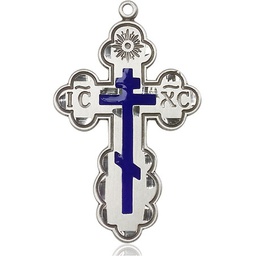 [0258ESS] Sterling Silver Saint Olga Cross Medal
