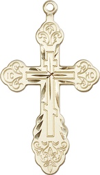 [0262GF] 14kt Gold Filled Vladimir Cross Medal