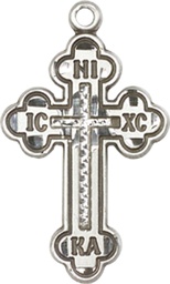 [0272SS] Sterling Silver Russian Cross Medal