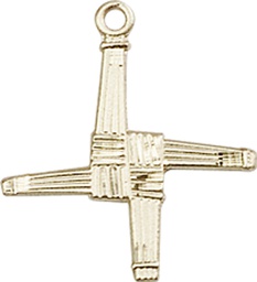 [0290GF] 14kt Gold Filled Saint Brigid Cross Medal