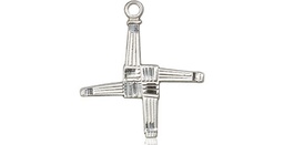 [0290SS] Sterling Silver Saint Brigid Cross Medal