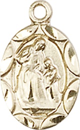 [0301AGF] 14kt Gold Filled Saint Ann Medal