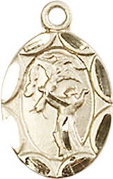 [0301FCGF] 14kt Gold Filled Saint Francis Medal