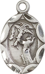 [0301FCSS] Sterling Silver Saint Francis Medal