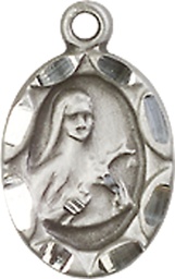 [0301TSS] Sterling Silver Saint Theresa Medal