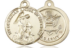 [0341GF2] 14kt Gold Filled Guardian Angel Army Medal