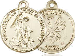 [0341GF5] 14kt Gold Filled Guardain Angel National Guard Medal