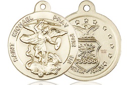 [0342GF1] 14kt Gold Filled Saint Michael Air Force Medal