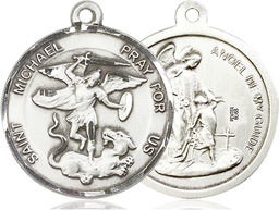 [0342SS] Sterling Silver Saint Michael the Archangel Medal