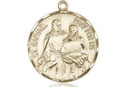 [0409GF] 14kt Gold Filled Saint Raphael Medal