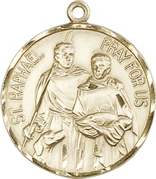 [0409GF] 14kt Gold Filled Saint Raphael Medal