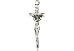 [0563SS] Sterling Silver Papal Crucifix Medal