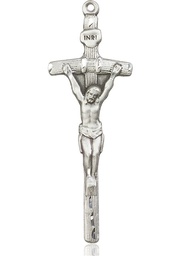 [0565SS] Sterling Silver Papal Crucifix Medal