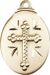 [0599YGF] 14kt Gold Filled Cross Medal