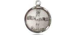 [0601BASS] Sterling Silver Baptism Medal