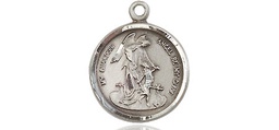 [0601ESS] Sterling Silver Guardian Angel Medal