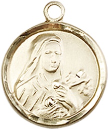 [0601TGF] 14kt Gold Filled Saint Theresa Medal