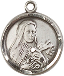 [0601TSS] Sterling Silver Saint Theresa Medal