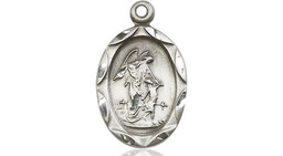 [0612ESS] Sterling Silver Guardian Angel Medal