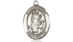[8045SS] Sterling Silver Saint Hubert of Liege Medal