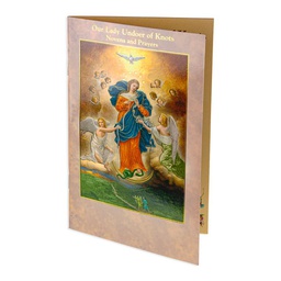 [HI-2432-906] 3 3/4" x 6 Mary Untier of Knots Novena Book  Sold in inc of 10
