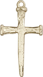 [0085GF] 14kt Gold Filled Nail Cross Medal
