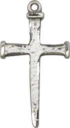 [0085SS] Sterling Silver Nail Cross Medal