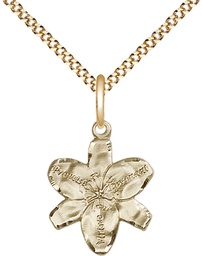 [0088GF/18G] 14kt Gold Filled Chastity Pendant on a 18 inch Gold Plate Light Curb chain