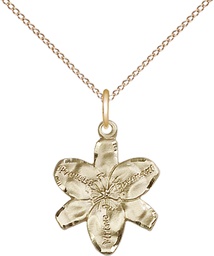 [0088GF/18GF] 14kt Gold Filled Chastity Pendant on a 18 inch Gold Filled Light Curb chain