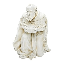 [RO-21754] 27" Scale Ivory Kneeling Wise Man Fig - Christmas