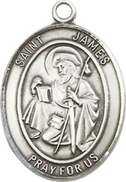 [8050SSY] Sterling Silver Saint James the Greater Medal - With Box